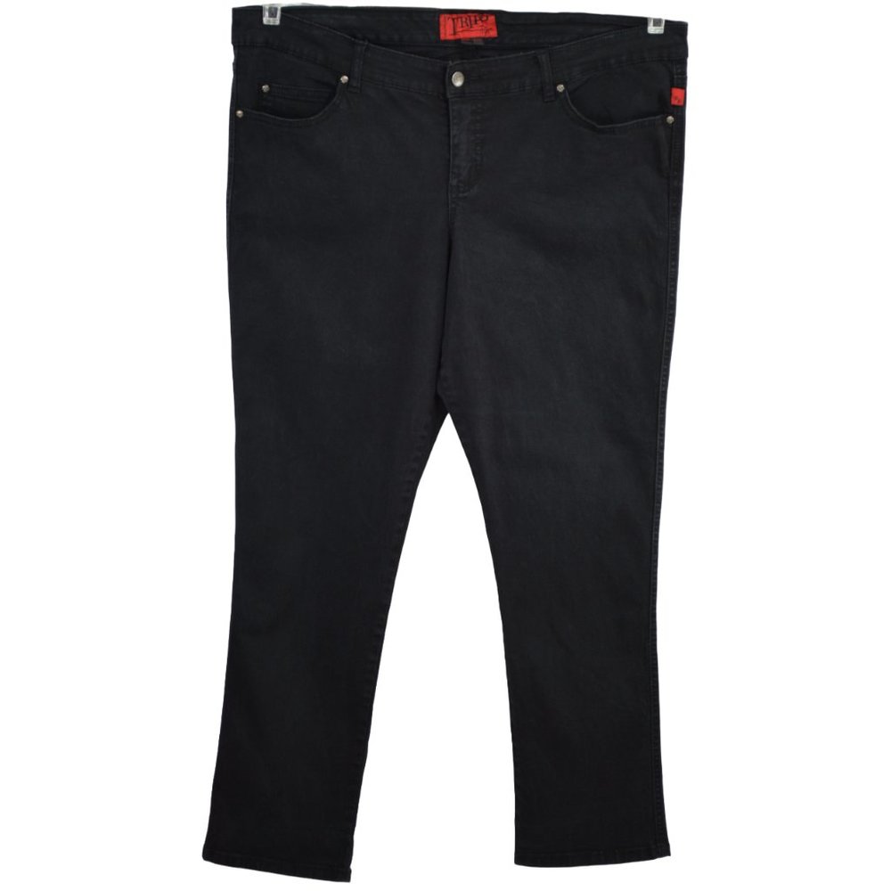 TRIPP NYC Jeans Size 20 S Black Wash Denim Bootcut Straight Leg Stretch
